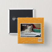 Badge Carré 5 Cm Tuteur Kitty (Devant & derrière)