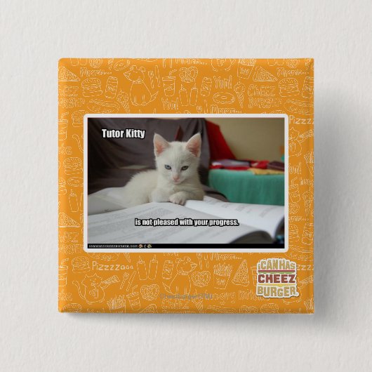 Badge Carré 5 Cm Tuteur Kitty (Devant)