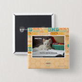 Badge Carré 5 Cm Tuteur Kitty (Devant & derrière)