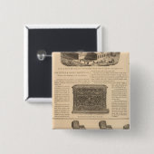 Badge Carré 5 Cm Tuttle et Bailey Manufacturing Company (Devant & derrière)