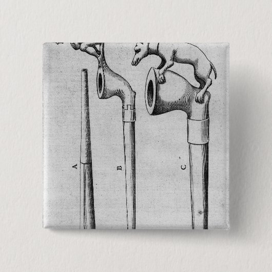 Badge Carré 5 Cm Tuyaux de tabagisme (Devant)