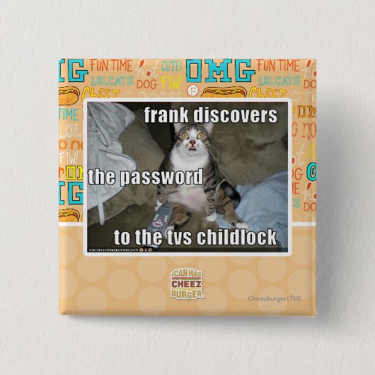 Badge Carré 5 Cm TV Childlock (Devant)