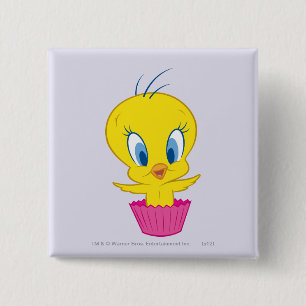 Badge Carré 5 Cm TWEETY™ Cupcake