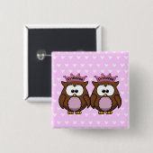 Badge Carré 5 Cm twin (Devant & derrière)