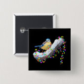 Badge Carré 5 Cm Twinkle Twinkle Little Tit (Devant & derrière)