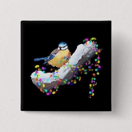 Badge Carré 5 Cm Twinkle Twinkle Little Tit (Devant)