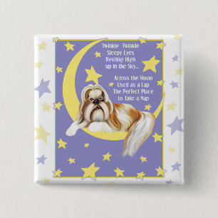 Badge Carré 5 Cm Twinkle Twinkle Shih Tzu