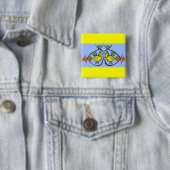 Badge Carré 5 Cm two folk (En situation)