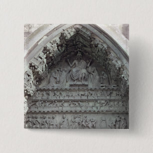 Badge Carré 5 Cm Tympan du portail gauche