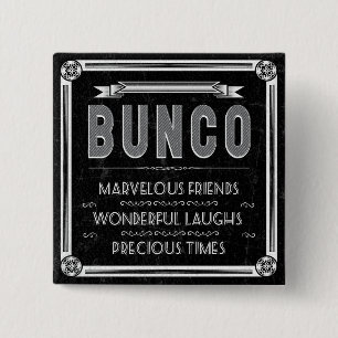 Badge Carré 5 Cm Typographie de cru de Bunco