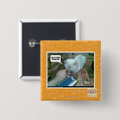 Badge Carré 5 Cm U a poussé mon visage dedans ! (Devant & derrière)