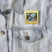 Badge Carré 5 Cm U a poussé mon visage dedans ! (En situation)