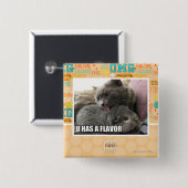 BADGE CARRÉ 5 CM U A UNE SAVEUR (Devant & derrière)