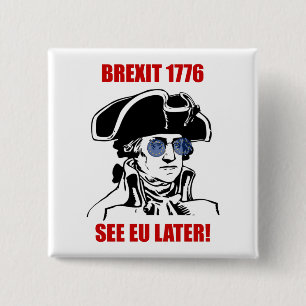 Badge Carré 5 Cm UE 1776 de George Washington Brexit marquent des