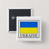 Badge Carré 5 Cm Ukraine (Devant & derrière)