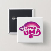 Badge Carré 5 Cm UmaMusume : Mon petit Uma (Devant & derrière)