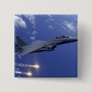 Badge Carré 5 Cm Un aigle de frappe F-15E de la Force aérienne