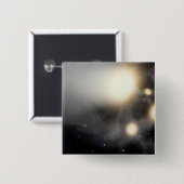 Badge Carré 5 Cm Un amas de galaxies (Devant & derrière)