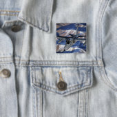 Badge Carré 5 Cm Un AMX italien se déconnecte (En situation)