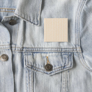 Badge Carré 5 Cm un arrière - plan orange et blanc avec des tourbil