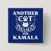 Badge Carré 5 Cm Un autre chat Mama pour Kamala Harris Président 20 (Devant)