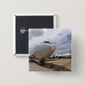 Badge Carré 5 Cm Un avion RC-135V/W Rivet Joint (Devant & derrière)