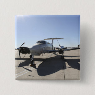 Badge Carré 5 Cm Un avion UC-12F King Air