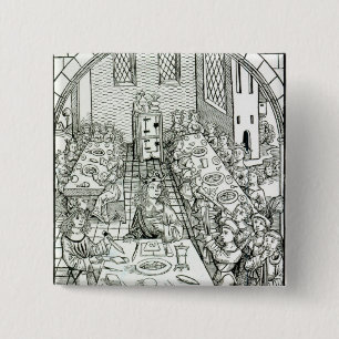 Badge Carré 5 Cm Un banquet princier, 1491