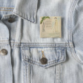 Badge Carré 5 Cm Un berger lisant l'épitaphe, de l'élégie écrite (En situation)