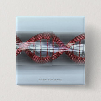 Badge Carré 5 Cm Un brin d'ADN dans une capsule