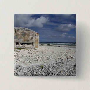 Badge Carré 5 Cm Un bunker en ruine