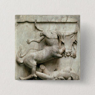 Badge Carré 5 Cm Un centaure triomphant d'un Lapith