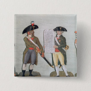 Badge Carré 5 Cm Un citoyen prêt à combattre et un citoyen