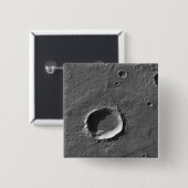 Badge Carré 5 Cm Un cratère sur Mars (Devant & derrière)