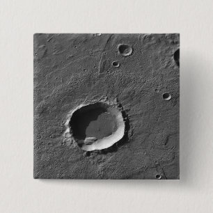 Badge Carré 5 Cm Un cratère sur Mars
