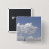 Badge Carré 5 Cm Un CV-22 Osprey survole un Hercules C-130 (Devant & derrière)