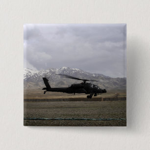 Badge Carré 5 Cm Un décollage d'AH-64A Apache