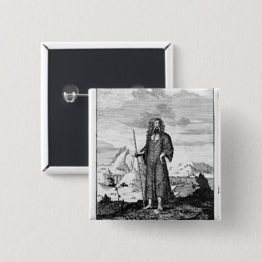 Badge Carré 5 Cm Un druide (Devant & derrière)