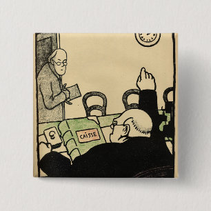 Badge Carré 5 Cm Un employeur renvoie un de ses employés