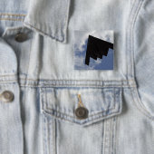 Badge Carré 5 Cm Un esprit B-2 en vol (En situation)