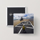 Badge Carré 5 Cm Un Eurocopter brésilien se prépare à atterrir (Devant & derrière)