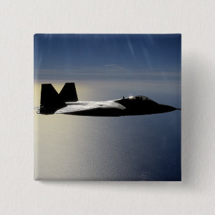 Badge Carré 5 Cm Un F/A-22 Raptor pilote une mission de formation 2