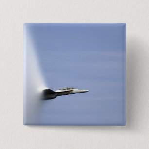 Badge Carré 5 Cm Un frelon superbe de F/A-18E atteint la vitesse