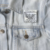 Badge Carré 5 Cm Un griffon (En situation)