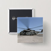 Badge Carré 5 Cm Un hélicoptère Sea Dragon MH-53E (Devant & derrière)