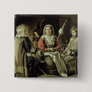 Badge Carré 5 Cm Un intérieur français, c.1645