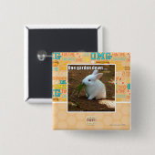 Badge Carré 5 Cm Un jardin Down� (Devant & derrière)