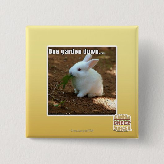 Badge Carré 5 Cm Un jardin Down� (Devant)