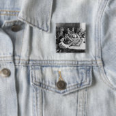 Badge Carré 5 Cm Un jeu de Faro à El Paso (En situation)