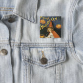 Badge Carré 5 Cm Un Jolley Halloween (En situation)